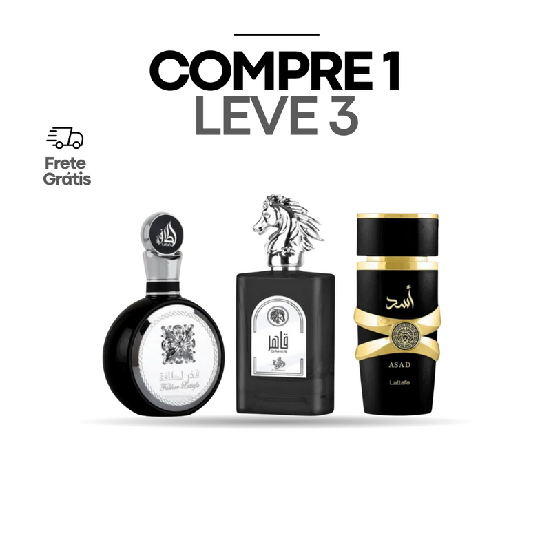 PROMOÇÃO COMPRE 1 LEVE 3 - Lattafa Fakhar, AL WATANIAH EQAAB e Assad Lattafa - Oferta De Natal - 100ml cada