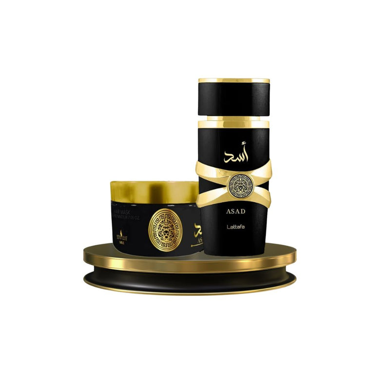 [KIT ÁRABE] Lattafa ASAD - Perfume Árabe (100ml) + Hidratante Asad (250ml)