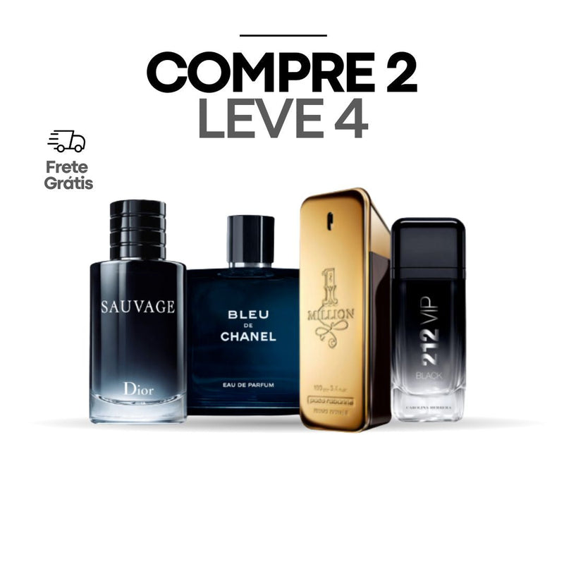 [ESQUENTA BLACK] - Perfumes Masculinos Importados (100ml) - 1 million | 212 | Sauvage Dior | Bleu de Chanel