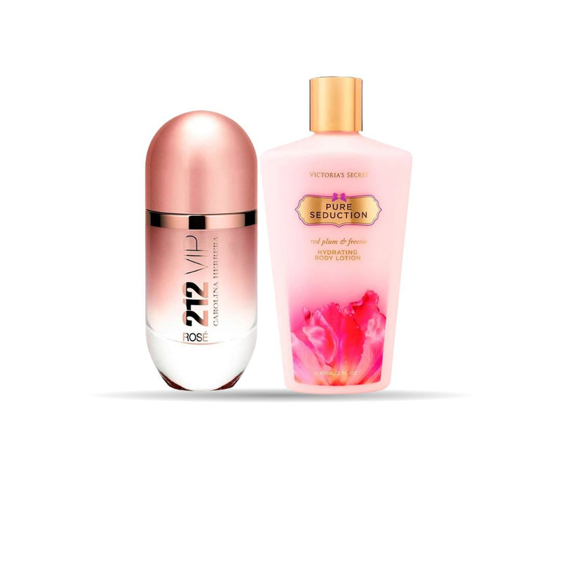 Combo Perfume 212 Rosé e Creme Victoria Secrets 250 ml